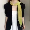 Pañuelo de Seda Fino Artístico Estilo Coreano para Mujer, Pañuelo de Cuello Elegante y Fresco Estilo Francés para Primavera y Verano, Cinta Versátil