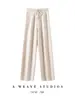 Pantalones de pierna ancha 100% cachemira pura de cintura alta, fluidos, para mujer, otoño e invierno, sueltos, de punto recto, casuales, hasta el suelo