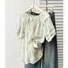 Moda de Verano 2026 Color Degradado Top de Uso Bidireccional para Mujeres Tallas Grandes 100 kg Elegante Blusa de Gasa 0299