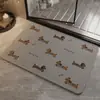 Tapetes de Chão de Linho com Tema de Cachorro para Uso Doméstico, Tapetes de Entrada para Banheiro, Suprimentos do Fabricante Tapetes de Chão Absorventes de Linho de Fácil Cuidado