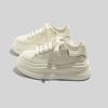 Zapatillas Blancas de Suela Gruesa Beier para Mujer, Ligeras y Cómodas, Nuevo Modelo Primavera 2026, Zapatos Casuales de Cuero que Aumentan la Altura