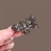 Exquisito Pasador de Pelo de Mariposa de Cristal de Moda para Mujer Pinza Lateral Pinza para Flequillo Pinza Superior de Temperamento de Gama Alta Pinza para Pelos Rebeldes Pinza de Pato
