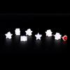 Novos Plugues de Ouvido de Silicone Estrela de Cinco Pontas Coração Coração Transparente/Branco Leitoso/Vermelho Tampões de Ouvido Brincos Acessórios de Joias DIY