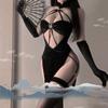Divertido sexy juego de roles uniforme de club nocturno tentación pasión caliente estimulación hueco traje cheongsam venta al por mayor generación