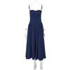 Amazon Caliente Mujer 2025 Verano Nuevo Sexy Cintura Adelgazante Espalda Descubierta Vestido Sling Venta al por Mayor Comercio Exterior