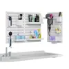 Painel Perfurado de Parede para Banheiro Cola Forte Sem Furos Armazenamento na Parede para Shampoo Gel de Banho Painel Perfurado