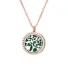 Collar Difusor de Aromaterapia para Mujer, Colgante Hueco en Oro Rosa, Puede Contener Aceites Esenciales, Apertura y Cierre Magnéticos, Venta al por Mayor de Joyería