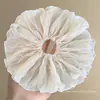 Elegante y grande scrunchie de perlas plisadas para el pelo, scrunchie para mujer, cuerda para coleta de estilo de lujo ligero de alta gama