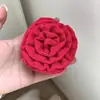 Acessório de Cabelo Rosa Vintage Vermelho, Presilha de Cabelo Grande Flor Vermelha, Pinça de Garra Lateral Flor Artificial, Grampo de Cabelo, Ornamento de Cabelo Flor Artificial