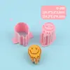 Serie Laboratorio Slogan Molde para Paleta Ojos 3D Simulados Cara Sonriente de Gato Molde de Corte a Presión Molde Hecho a Mano para Fondant