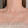 Collar de Estrella de Diamante Rosa 2025 Nuevo Explosivo Brillante Cadena para el Cuello Cadena Ligera de Lujo Nicho Clavícula Cadena para Mujeres Sentido de Alta Gama