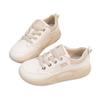 2024 Primavera y Otoño Nuevas zapatillas planas casuales para mujer, zapatos de red rojos y blancos, zapatillas de suela gruesa que combinan con todo para mujer