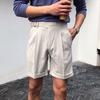 Verão Novo Kouerg Masculino Casual Shorts Nápoles Personalizado Simples Calças Retas Moda Masculina