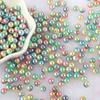 Multicolor e Multitamanho Furo Reto Pérola de Imitação Colorida Dourada e Prateada Contas de Plástico Feito à Mão DIY Colar Joias Material para Miçangas