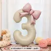 Sesión de Fotos de Cumpleaños para Niña Globo con Número de Lazo Rosa Accesorios Infantiles Decoración de Fiesta Decoración de Escenario Sesión de Fotos