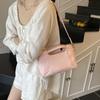 Bolso Satchel Balde Commuter Simple y Versátil Estilo Coreano para Mujer 2025 Nueva Moda Textura Acolchada Bandolera de un Hombro