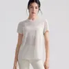 Camiseta de Yoga Transpirable de Verano con Diseño de Gota de Agua Hueca, Espalda Bonita, Top Deportivo Holgado, Ropa de Yoga para Mujer, Cuello Redondo, Mangas Cortas para Fitness