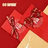 Cinta de Celebración de Boda de Yao Ming con Carácter de Bendición en Lámina de Oro Cinta Roja Decoración DIY para Pastel Caja de Regalo Cinta Roja de Año Nuevo