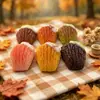 Mini Bolos de Concha Madeleine Francesa Acessórios de Resina Comida em Miniatura Simulação Brinquedos Ornaments Pingente de Chaveiro DIY