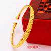 Moneda europea chapado en oro versión coreana del nuevo brazalete abierto de 6 mm para mujer cobre chapado en oro vietnamita boda a largo plazo no se desvanece joyería