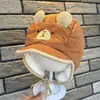 Gorra de aviador piloto de invierno para niños mayores, a prueba de viento para exteriores, otoño e invierno, protección para las orejas con forro polar, cálida para niñas
