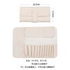 Bolsa de Almacenamiento para Brochas de Maquillaje Off-White con 12/18/24 Ranuras, Bolsa Plegable Enrollable con Hebilla Magnética de Cuero PU, Organizador Portátil de Brochas de Maquillaje