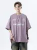 Camiseta cool de manga corta estilo motero, de marca moderna estilo americano, para hombres y mujeres, de verano, de alta costura, con estampado de letras, informal, de media manga