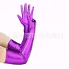 Accesorios para Mujer de los Años 1920 Spandex Satén Flocado Guantes de Charol Accesorios de Disfraz para Fiesta de Baile Transfronteriza en Stock