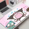 Kuromi Mouse Pad Grande de Desenho Animado Sanrio Melody Menina Fofa Tapete de Mesa Antiderrapante Borracha Vários Tamanhos