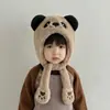 Chapéu Infantil Qiunan Outono e Inverno Chapéu de Pelúcia com Pinça de Animal Meninos e Meninas Chapéu Quente e à Prova de Frio para Proteção das Orelhas de Bebê