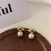 Pendientes de Perla de Diseño de Nicho de Gama Alta para Mujer 2025 Nuevos de Moda Versátiles Elegantes Exquisitos Únicos Pendientes Pendientes