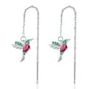 Accesorios Transfronterizos Pendientes de Pájaro Coloridos Pendientes Largos de Pájaro para Mujer Pendientes de Colibrí Lindos Pendientes de Animales Pequeños Venta al por Mayor