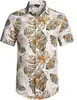 Nueva Camisa Casual Holgada Estilo Hawaiano con Estampado Floral Juvenil