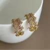 Pendientes en forma de C Incrustados de Diamantes, Clavos de Plata 925, Súper Brillantes, Pendientes Simples y Versátiles para el Trabajo, Lujo Ligero, Pendientes de Gama Alta, Diseño de Nicho