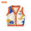 Estilo K de Algodão Puro Fofo Colete Macio Infantil Colete Tricotado Categoria Bebê a Outono Roupa Exterior Cardigã Infantil Colete