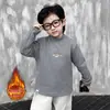 Camiseta con Forro de Polar para Niños para Otoño e Invierno, Body de Polar Cálido para Bebé, Camiseta Base de Cuello Medio Alto para Niños