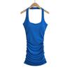 YPFF moda mujer verano nueva moda chica sexy puro deseo ajustado cadera falda cuerpo cuello colgante vestido falda corta