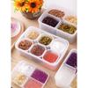 Puesto de Hielo Raspado Herramientas Juego Completo de Cajas de Ingredientes, Cajas Pequeñas de Ingredientes, Cajas Especiales para Exhibición de Pesca de Frutas, Cajas de Almacenamiento Comerciales para Condimentos