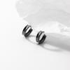 Pendientes Nalan S925 de plata con hebilla de oreja corta, redondos y cóncavos, con personalidad simple coreana, para hombres y mujeres, M01939