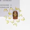 Decorações de Unhas Borboleta Vazada Patch de Liga Metálica Decoração Rosa Dourado Vintage Kit de Material DIY Patch de Borboleta para Unhas