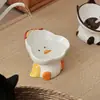 Cuenco de Cerámica para Gato, Cuenco para Comida de Perro, Cuenco Antideslizante con Borde Inclinado, Previene el Acné Felino, Antiderrames, Lindo Cuenco para Gato, Protege la Columna Cervical, Uso en Mesa