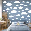 84 piezas de pegatinas de pared de nubes blancas, removibles, adecuadas para la decoración creativa DIY del dormitorio de los niños, el hogar y la oficina
