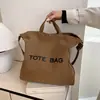 Bolso de Lona Retro Transfronterizo Nuevo 2025 Bolso de Mano Casual Versátil Bolso de Viaje Bolso Tote de Gran Capacidad