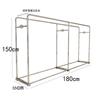 Loja de roupas Nakajima Display Rack de exposição de piso de aço inoxidável Simples loja de roupas femininas Dupla fileira lateral pendurado roupas pendurado prateleira