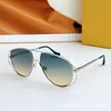 Óculos de Sol Piloto Luoyi Lente Sapo Armação de Metal Masculino Óculos de Sol Feminino High-End Anti-UV Lw40038U
