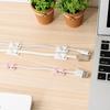 Organizador de cables con fijación de alambre, autoadhesivo, adhesivo para pared, clip de almacenamiento de cables, clip de hebilla (12 paquetes