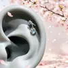 Pendientes Pequeños Creativos Envueltos en Alambre al Estilo de una Enamorada Fugitiva, Hechos de Acero de Titanio Médico con Diseño de Rosca, Ofreciendo una Sensación de Lujo Ligero y Alta Gama