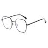 Armazón de gafas estilo celebridad de internet retro cuadrado dorado seda luz azul para mujer moderno hombre con armazón para gafas de miopía