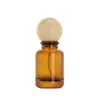 Em estoque atacado frasco de vidro de perfume redondo baioneta 100ml spray marrom cosméticos dividido aromaterapia frasco vazio