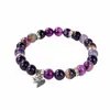 Pulsera de Piedra Natural con Cuentas Estilo Nuevo Personalidad Elegante Nuevo Estilo Chino Pulsera de Cuerda Elástica para Hombres y Mujeres Regalo